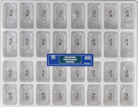 Deciduous Transparent Crowns - 64 pcs/box (1.912)