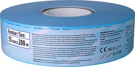 Sterilization sleeve on a roll 200m x 55 mm - SoftMed