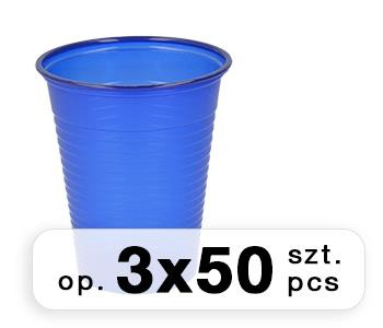 Disposable cups  Polydent 180ml (package 3 x 50 pcs bag) blue