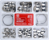 Sectional contoured metal matrices + clamps - 100 pcs set 0,035mm hard