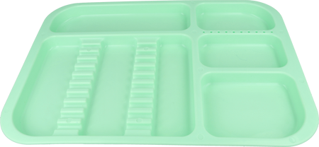 Plastic dental tray 34x24,5x2 cm (autoclavable) - green