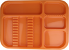 Tacka stomatologiczna 34x24,5x2 cm (plastikowa, autoklawowalna) - pomarańczowa
