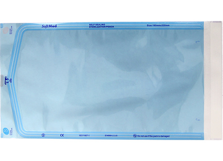 Sterilization pouches (200 pcs/box) 190mm x 330mm - SoftMed