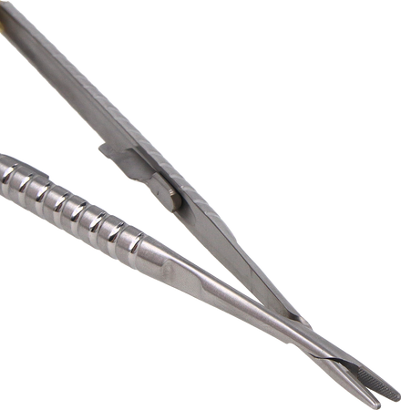 Twist micro needle holder with TC, with lock, straight - 17,5 cm (2000-60)