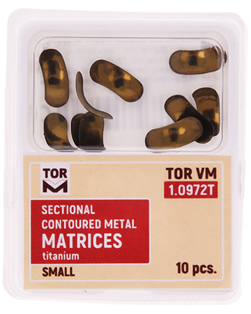 Formówki sekcyjne profilowane tytanowe (op. 10 szt.) małe - 0.030 mm soft (1.0972T) - TOR VM