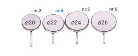 Mouth mirrors magnifying size 4 (22 mm) - 12 pcs box