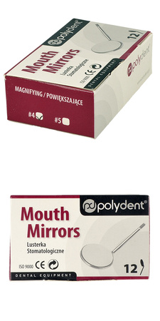 Mouth mirrors magnifying size 4 (22 mm) - 12 pcs box