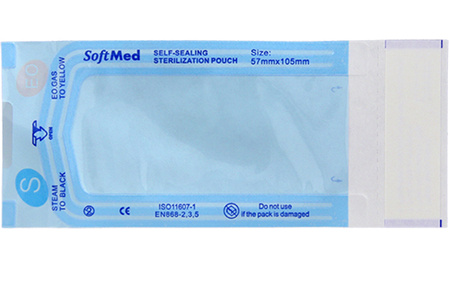 Torebki do sterylizacji (op. 200 szt.) 57mm x 105mm SoftMed