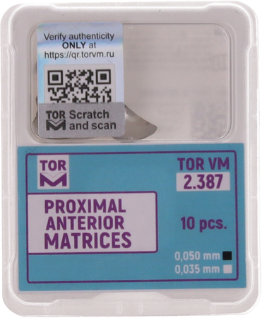 Matrices for front teeth restoration set 10 pcs/box (2.387) 0,050 mm